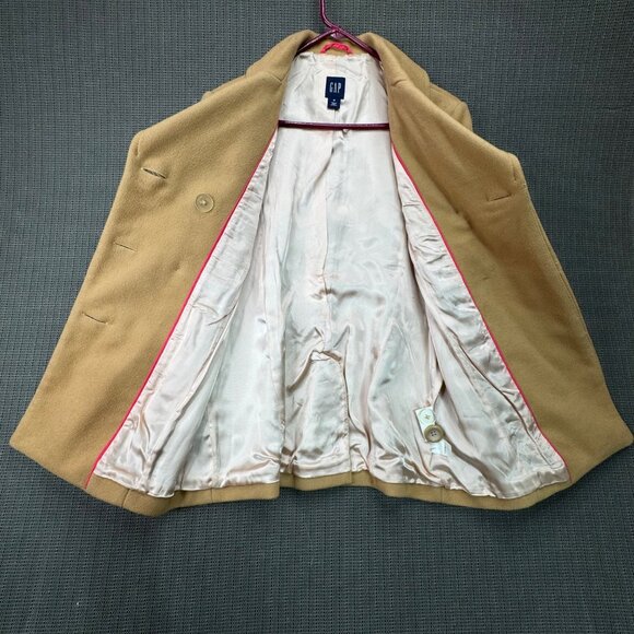 Gap Womens Double-Breasted Peacoat Tan Size Medium - Picture 8 of 8